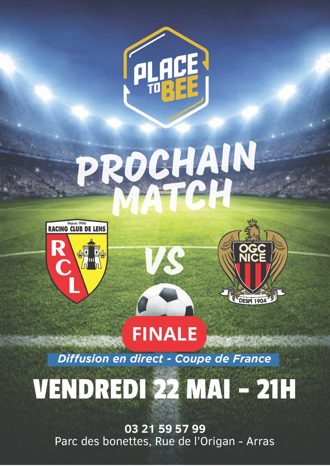 Affiche finale Coupe de France RCL Nice